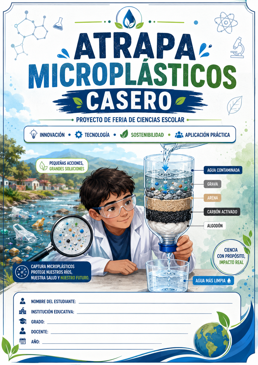 Atrapa Microplásticos Casero