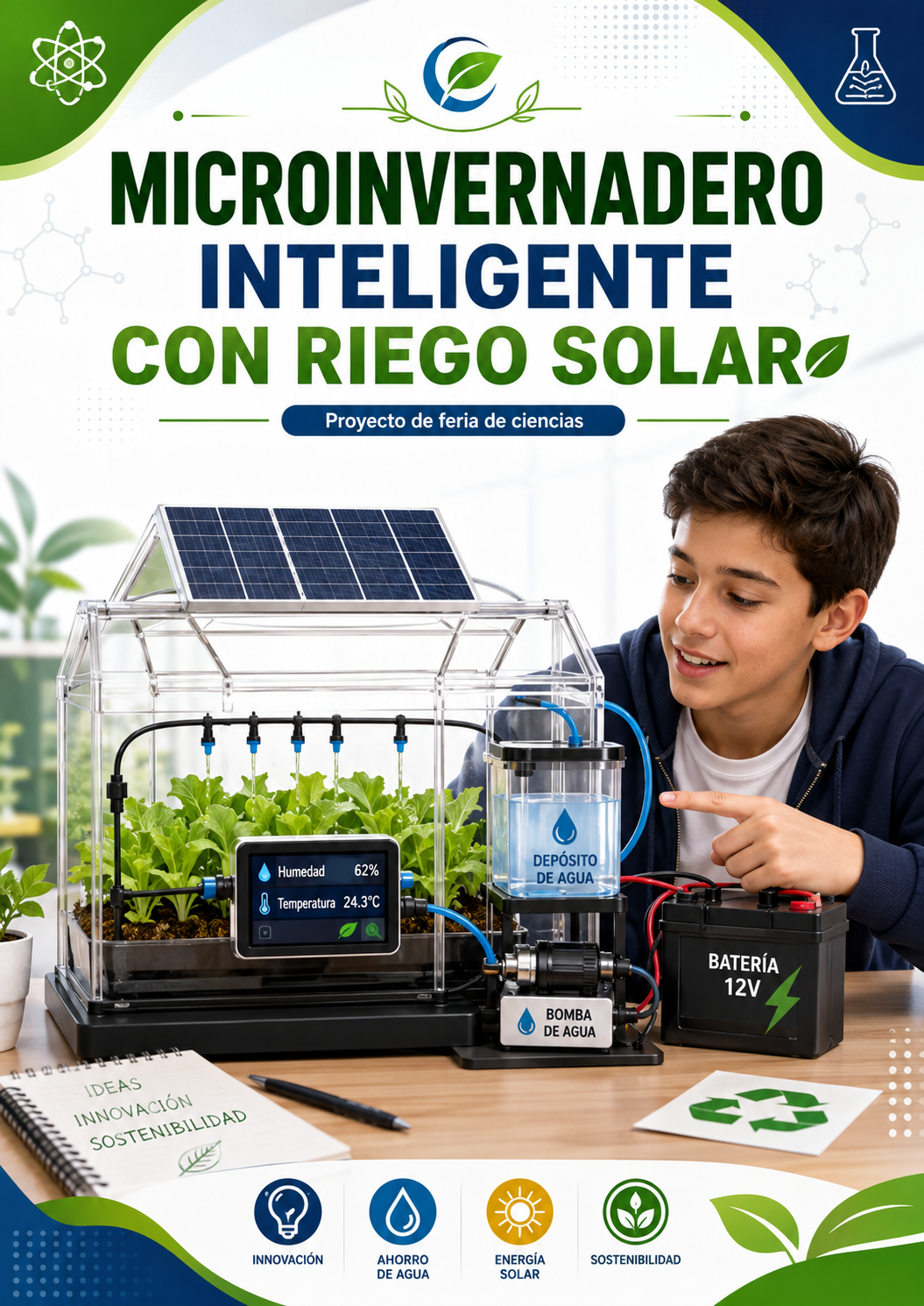 Microinvernadero inteligente con riego solar