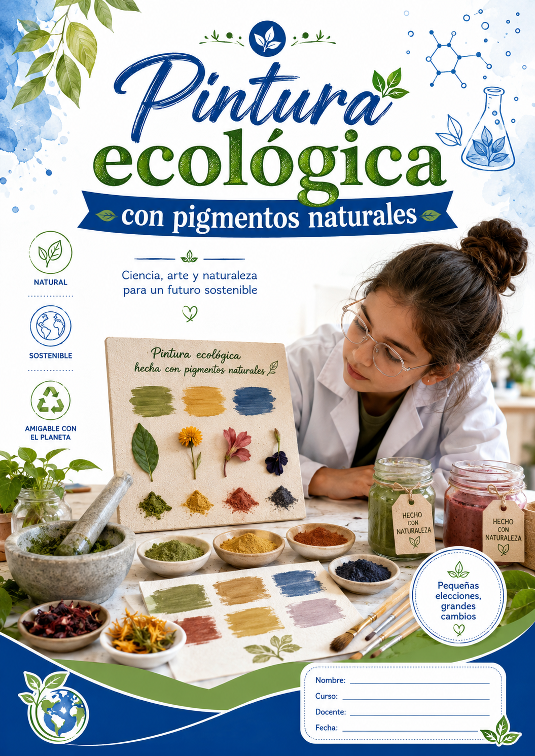 Pintura ecologica con pigmentos naturales